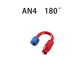 PTFE Oil Fuel Swivel Hose End Fitting AN4/6/8/10/12 Straight 0°/45°/90°/180° Degree Oil Hose End Adaptor Kit Red Blue