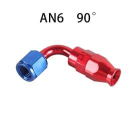 PTFE Oil Fuel Swivel Hose End Fitting AN4/6/8/10/12 Straight 0°/45°/90°/180° Degree Oil Hose End Adaptor Kit Red Blue