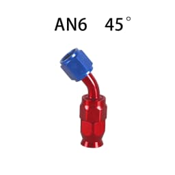 PTFE Oil Fuel Swivel Hose End Fitting AN4/6/8/10/12 Straight 0°/45°/90°/180° Degree Oil Hose End Adaptor Kit Red Blue