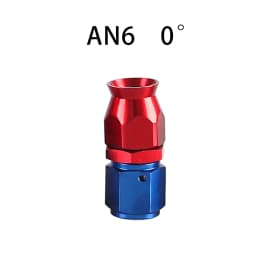 PTFE Oil Fuel Swivel Hose End Fitting AN4/6/8/10/12 Straight 0°/45°/90°/180° Degree Oil Hose End Adaptor Kit Red Blue