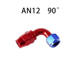 PTFE Oil Fuel Swivel Hose End Fitting AN4/6/8/10/12 Straight 0°/45°/90°/180° Degree Oil Hose End Adaptor Kit Red Blue