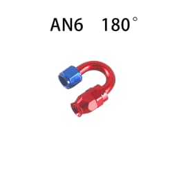 PTFE Oil Fuel Swivel Hose End Fitting AN4/6/8/10/12 Straight 0°/45°/90°/180° Degree Oil Hose End Adaptor Kit Red Blue