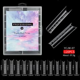 120/100/60 Pcs Nail Forms For UV Gel Quick Building Extension Top Molds Dual Forms Acrylic Nail Art Tips Nails Accessories Tools