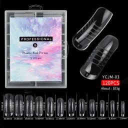 120/100/60 Pcs Nail Forms For UV Gel Quick Building Extension Top Molds Dual Forms Acrylic Nail Art Tips Nails Accessories Tools