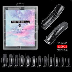 120/100/60 Pcs Nail Forms For UV Gel Quick Building Extension Top Molds Dual Forms Acrylic Nail Art Tips Nails Accessories Tools