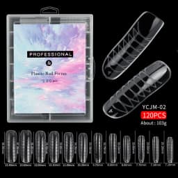 120/100/60 Pcs Nail Forms For UV Gel Quick Building Extension Top Molds Dual Forms Acrylic Nail Art Tips Nails Accessories Tools