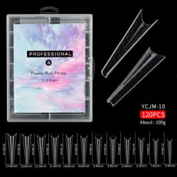 120/100/60 Pcs Nail Forms For UV Gel Quick Building Extension Top Molds Dual Forms Acrylic Nail Art Tips Nails Accessories Tools