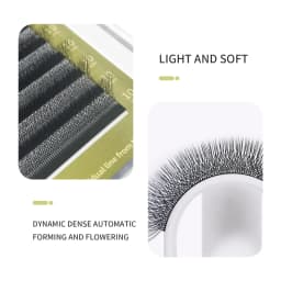 GLAMLASH 4D5D W Shape Lash Clover Bloom Handmade Premade Volume Fans W Eyelash Extensions Natural Soft Individual Lashes