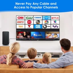 High-definition indoor amplified digital TV antenna 50-80 miles with VHF/UHF amplifier fast response indoor and outdoor antenna