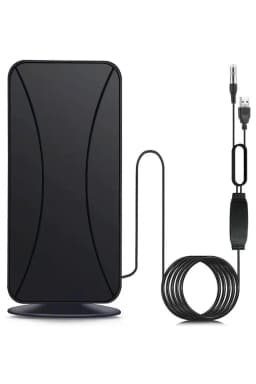 High-definition indoor amplified digital TV antenna 50-80 miles with VHF/UHF amplifier fast response indoor and outdoor antenna