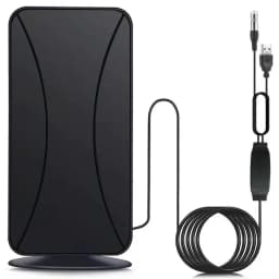 High-definition indoor amplified digital TV antenna 50-80 miles with VHF/UHF amplifier fast response indoor and outdoor antenna