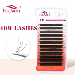 FADVAN 4D W Shape Eyelash Extension 4D Premade Volume Fans W Style False Eyelashes Natural Makeup Tools