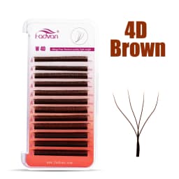 FADVAN 4D W Shape Eyelash Extension 4D Premade Volume Fans W Style False Eyelashes Natural Makeup Tools