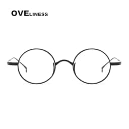 Pure Titanium Glasses Frame for Men Retro Round Prescription Eyeglasses frames Women 2025 Vintage Myopia Optical male Eyewear