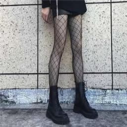 Lolita Cosplay Girls Long Fishnet Body Stockings Fish Net Pantyhose Mesh Nylon Tights Sexy Women Skin Thigh High Waist Hosiery