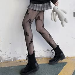 Lolita Cosplay Girls Long Fishnet Body Stockings Fish Net Pantyhose Mesh Nylon Tights Sexy Women Skin Thigh High Waist Hosiery