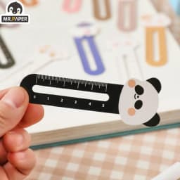 Mr. Paper 30Pcs/50Pcs Cartoon Animal Bookmark Cute Bear Kitten Student Ruler Bookmark Students Supplies