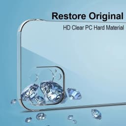 Clear Frameless Hard PC Case for iPhone 16 15 13 12 11 14 Pro MAX MINI XR SE 7 8 PLUS Slim Shockproof Transparent Cover