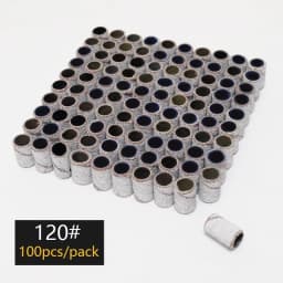 100/50/25pcs Nail Sanding Ring Bands Electric Manicure Nail Drill Bits 80/120/180 Grit Gel Nail Polish Removal Pedicure Tool