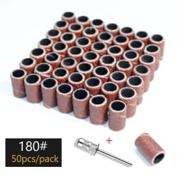100/50/25pcs Nail Sanding Ring Bands Electric Manicure Nail Drill Bits 80/120/180 Grit Gel Nail Polish Removal Pedicure Tool