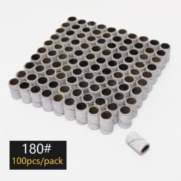100/50/25pcs Nail Sanding Ring Bands Electric Manicure Nail Drill Bits 80/120/180 Grit Gel Nail Polish Removal Pedicure Tool