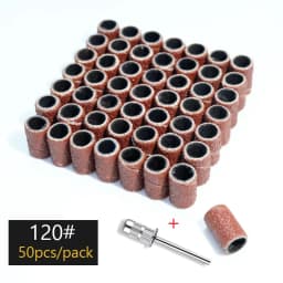 100/50/25pcs Nail Sanding Ring Bands Electric Manicure Nail Drill Bits 80/120/180 Grit Gel Nail Polish Removal Pedicure Tool