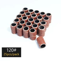 100/50/25pcs Nail Sanding Ring Bands Electric Manicure Nail Drill Bits 80/120/180 Grit Gel Nail Polish Removal Pedicure Tool