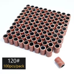 100/50/25pcs Nail Sanding Ring Bands Electric Manicure Nail Drill Bits 80/120/180 Grit Gel Nail Polish Removal Pedicure Tool