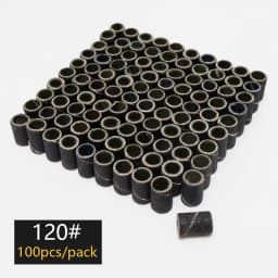 100/50/25pcs Nail Sanding Ring Bands Electric Manicure Nail Drill Bits 80/120/180 Grit Gel Nail Polish Removal Pedicure Tool