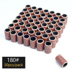 100/50/25pcs Nail Sanding Ring Bands Electric Manicure Nail Drill Bits 80/120/180 Grit Gel Nail Polish Removal Pedicure Tool