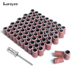 100/50/25pcs Nail Sanding Ring Bands Electric Manicure Nail Drill Bits 80/120/180 Grit Gel Nail Polish Removal Pedicure Tool
