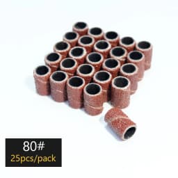 100/50/25pcs Nail Sanding Ring Bands Electric Manicure Nail Drill Bits 80/120/180 Grit Gel Nail Polish Removal Pedicure Tool