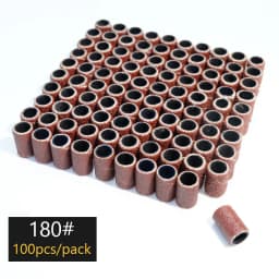 100/50/25pcs Nail Sanding Ring Bands Electric Manicure Nail Drill Bits 80/120/180 Grit Gel Nail Polish Removal Pedicure Tool