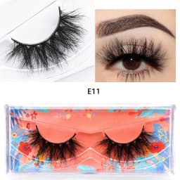 E11 Mink Lash Fluffy Wispy Eyelashes Vegan Cruelty-Free 3D Mink Lashes Cross Eyelash Extension Lashes Mink False Eyelash Makeup