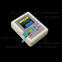 LCR TC1 1.8" TFT LCD Display Multi-meter Transistor Tester Diode Triode Capacitor Resistor Test Meter MOSFET NPN PNP Triac MOS