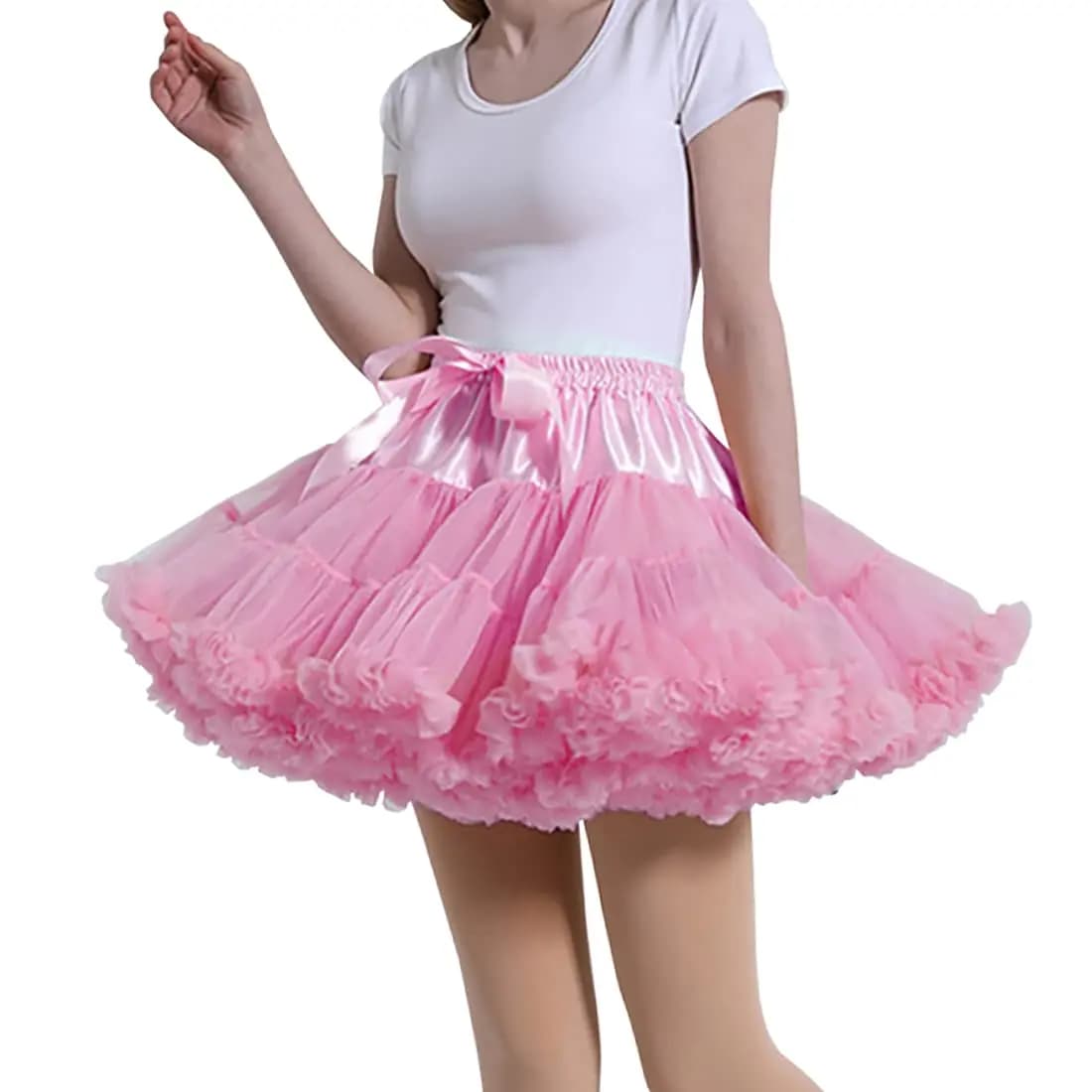 Women's Petticoat Skirt Adult Puffy Tutu Skirt Layered Ballet Tulle Pettiskirts Dress Costume Underskirt Length 16 inches.