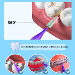 32Pcs 0.4-1.0mm Dental Slim Soft Interdental Brush Tooth Oral Hygiene Care Teeth Orthodontic Interdental Brush Tooth Cleaning