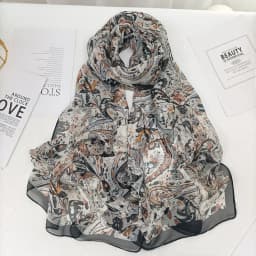 Green Grass Women Elegant Chiffon Georgette Bandana Scarf Summer Beach Sunscreen Thin Hijab