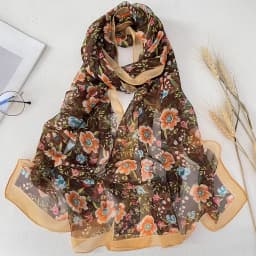 Green Grass Women Elegant Chiffon Georgette Bandana Scarf Summer Beach Sunscreen Thin Hijab