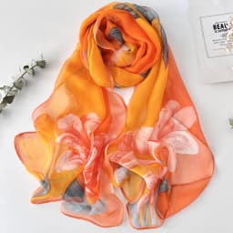 Green Grass Women Elegant Chiffon Georgette Bandana Scarf Summer Beach Sunscreen Thin Hijab