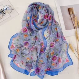Green Grass Women Elegant Chiffon Georgette Bandana Scarf Summer Beach Sunscreen Thin Hijab