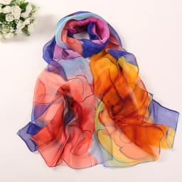 Green Grass Women Elegant Chiffon Georgette Bandana Scarf Summer Beach Sunscreen Thin Hijab