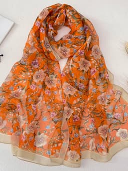 Green Grass Women Elegant Chiffon Georgette Bandana Scarf Summer Beach Sunscreen Thin Hijab