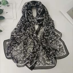 Green Grass Women Elegant Chiffon Georgette Bandana Scarf Summer Beach Sunscreen Thin Hijab