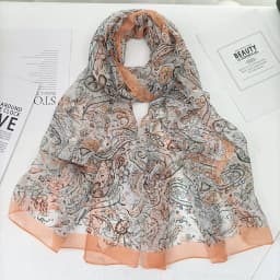 Green Grass Women Elegant Chiffon Georgette Bandana Scarf Summer Beach Sunscreen Thin Hijab