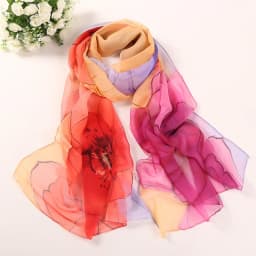 Green Grass Women Elegant Chiffon Georgette Bandana Scarf Summer Beach Sunscreen Thin Hijab