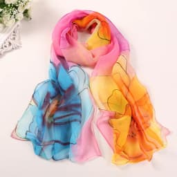 Green Grass Women Elegant Chiffon Georgette Bandana Scarf Summer Beach Sunscreen Thin Hijab