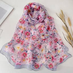 Green Grass Women Elegant Chiffon Georgette Bandana Scarf Summer Beach Sunscreen Thin Hijab