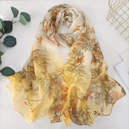 Green Grass Women Elegant Chiffon Georgette Bandana Scarf Summer Beach Sunscreen Thin Hijab