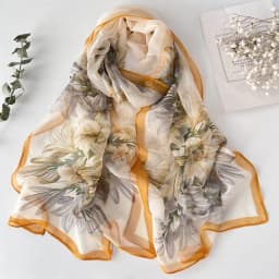 Green Grass Women Elegant Chiffon Georgette Bandana Scarf Summer Beach Sunscreen Thin Hijab